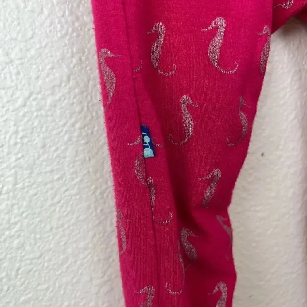 KicKee Pants Prickly Pear Mini Seahorses Muffin Ruffle Coverall with Zipper